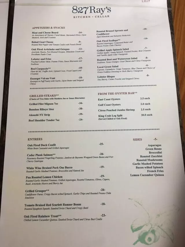 827 Rays Kitchen + Cellar