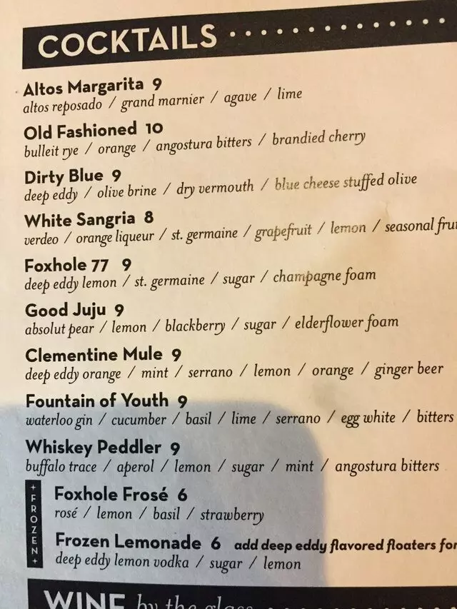 Foxhole Culinary Tavern