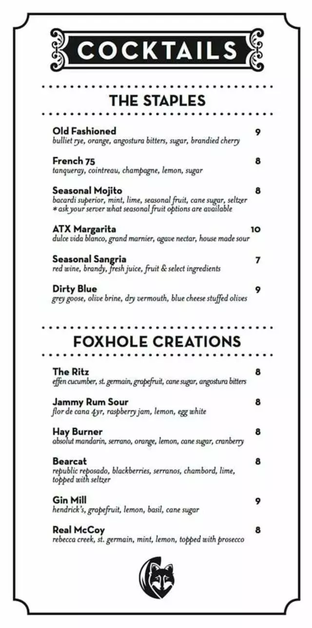Foxhole Culinary Tavern