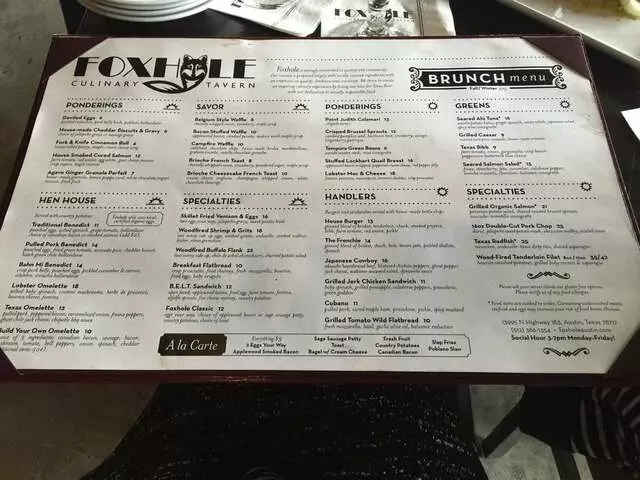 Foxhole Culinary Tavern