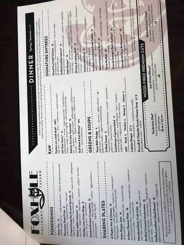 Foxhole Culinary Tavern