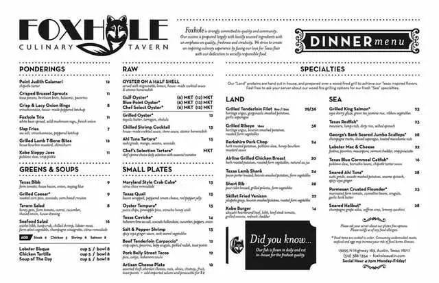 Foxhole Culinary Tavern