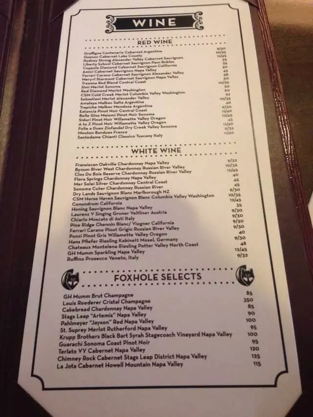 Foxhole Culinary Tavern