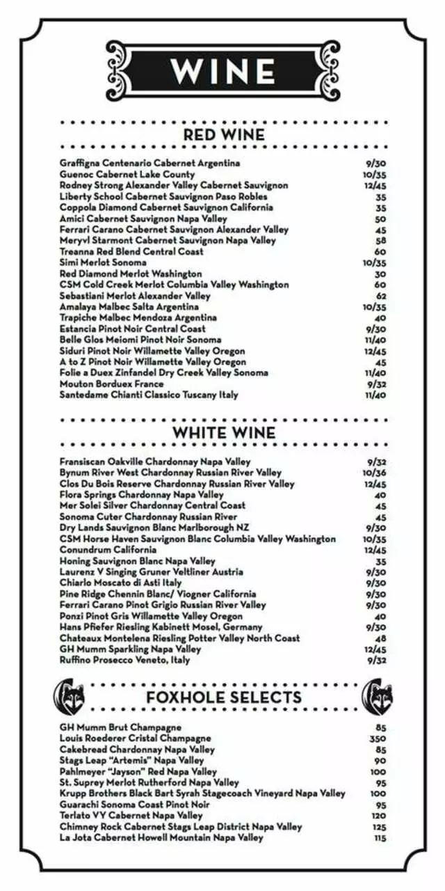 Foxhole Culinary Tavern