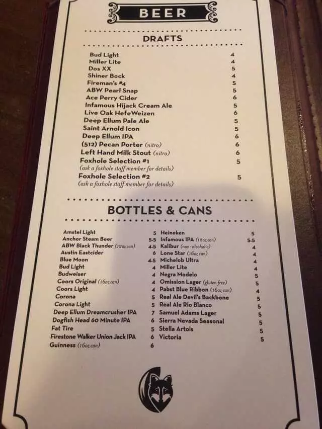 Foxhole Culinary Tavern
