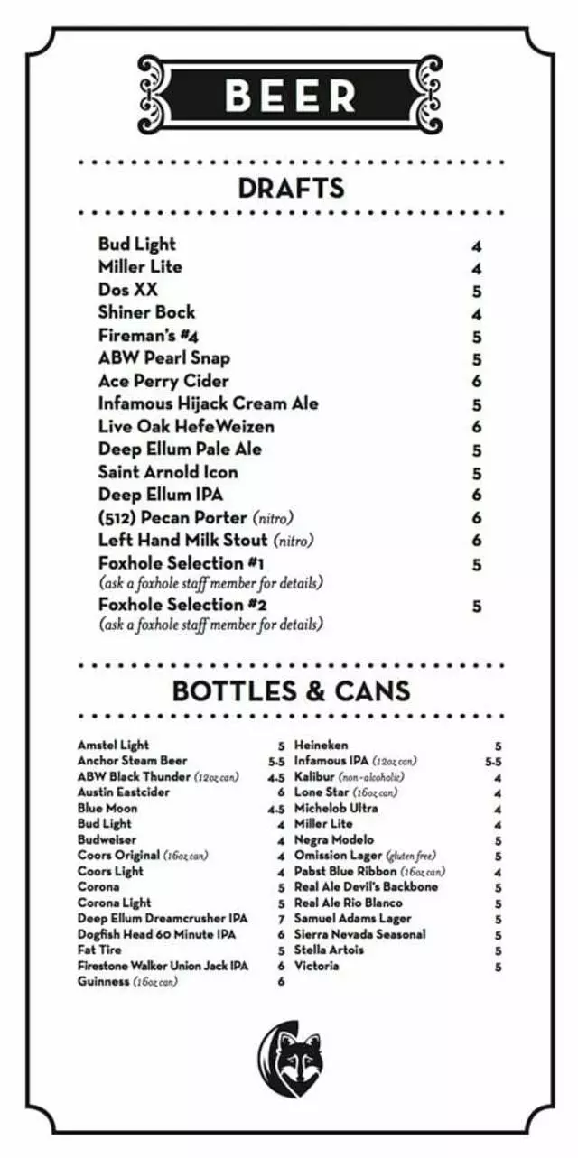 Foxhole Culinary Tavern