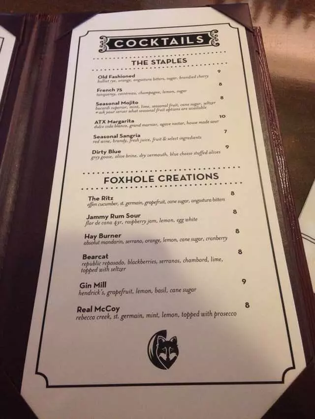Foxhole Culinary Tavern