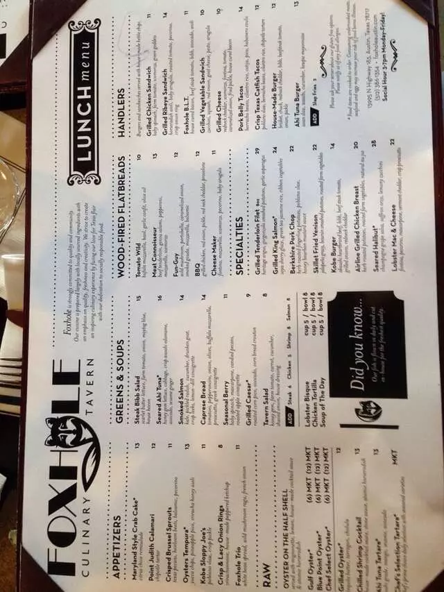 Foxhole Culinary Tavern