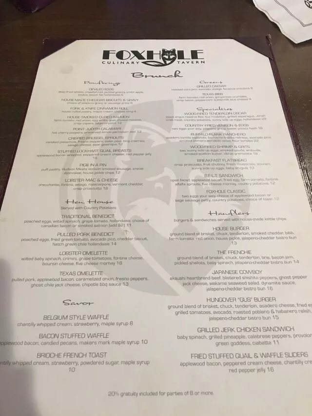 Foxhole Culinary Tavern