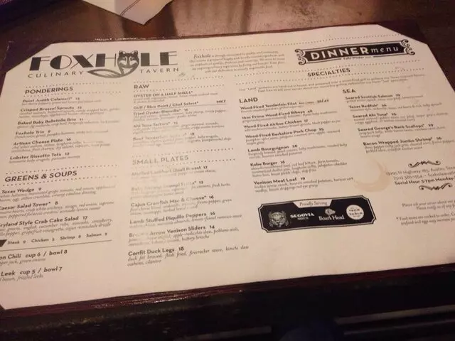Foxhole Culinary Tavern