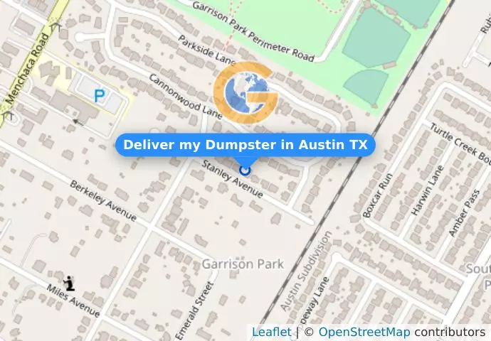 Deliver my Dumpster in Austin TX